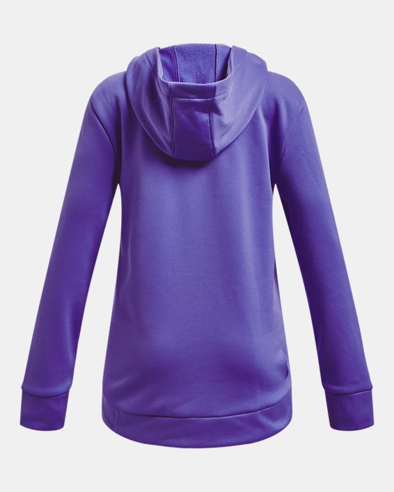 Girls' Armour Fleece® Iridescent Big Logo Hoodie, Purple, pdpMainDesktop image number 1